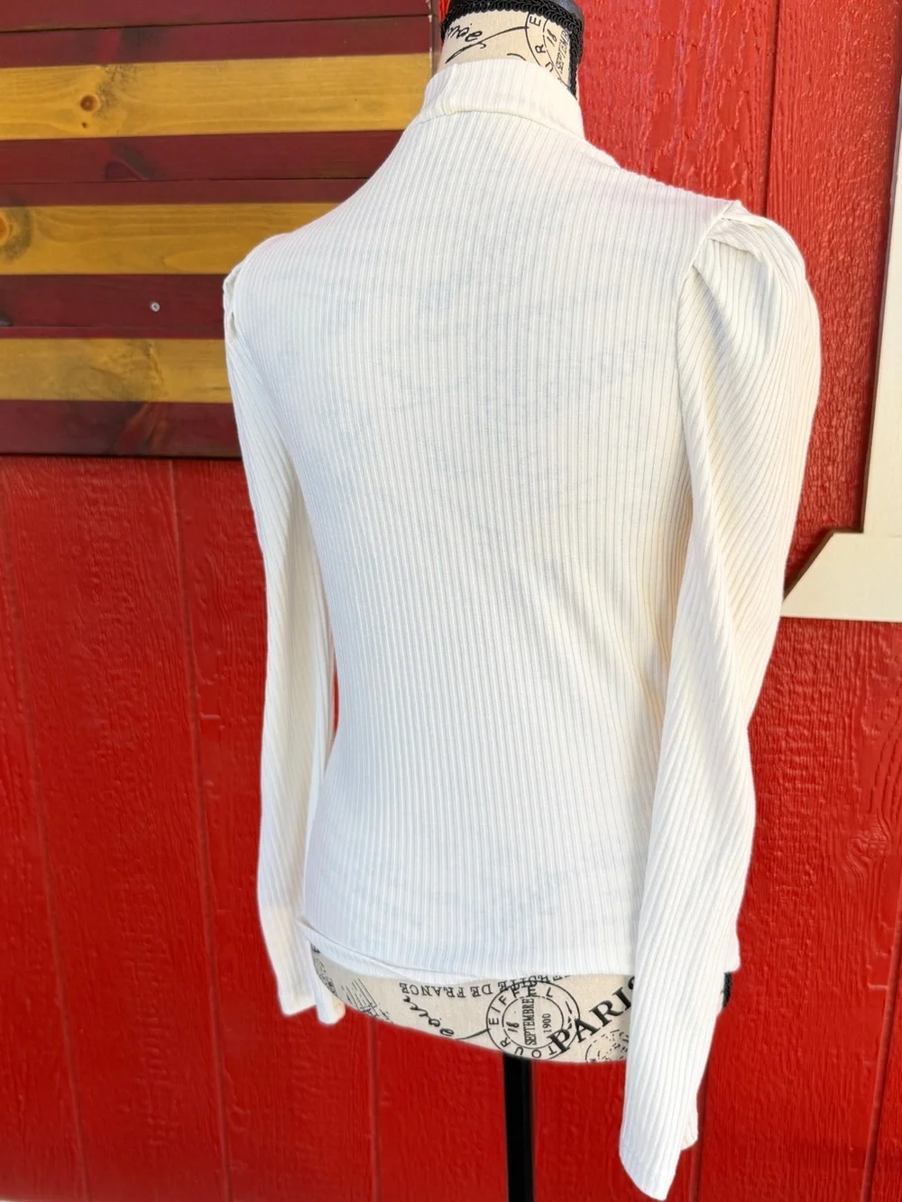 iris Cream Ribbed Cowl-Neck Sweater - Picture 4 of 6